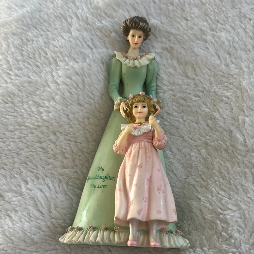 Thomas Kinkade Green and Pink Cake Topper